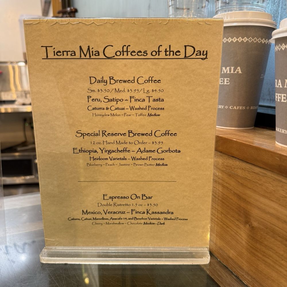 Tierra Mia Coffee - Menu - Coffee & Tea Near Me - Long Beach, California