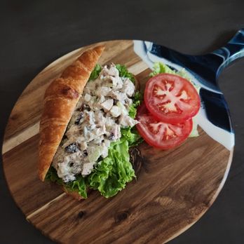 Caffeinated Rooster - Chicken salad on a croissant - Food Trucks Near Me