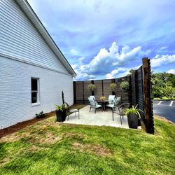 The Hippie Gypsy RN - Patio outside the back entrance leading to parking lot!