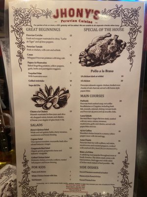 Menu photo 8 Jhony's Peruvian Cuisine Hailey, ID