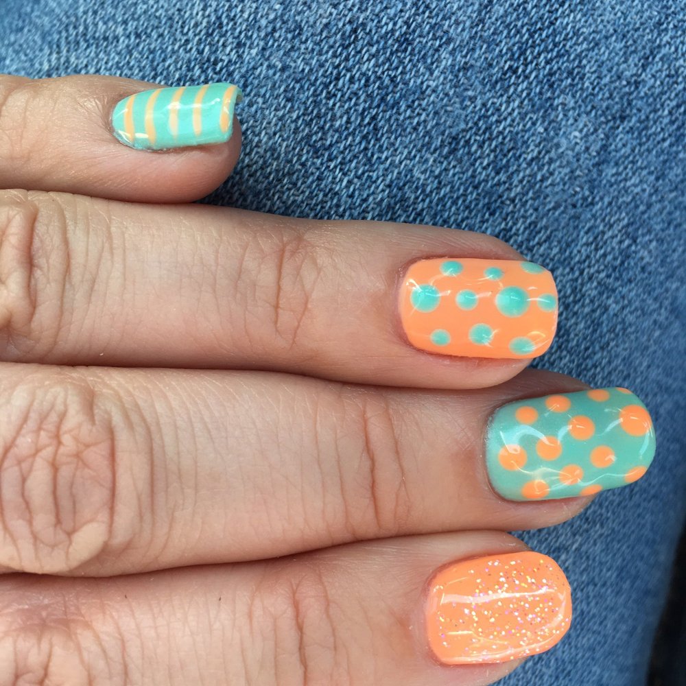 Fun spring nail that Lisa did for me!! Fun spring nail that Lisa did for me!!