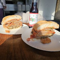 Rocco's Pizza & Pasta - One sandwich serves 2. Have to have. Brio Chinotta with it!