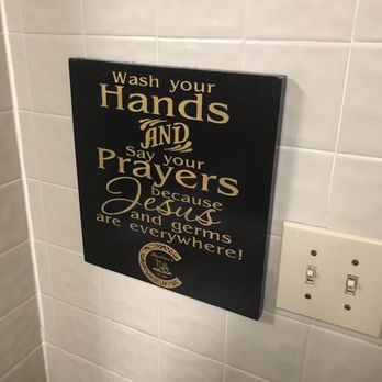 Christine's - Sign in bathroom - American Near Me - Cincinnati, Ohio