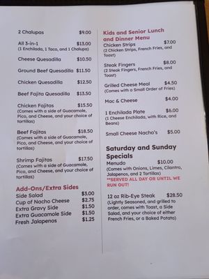 Menu photo 3 Caprock Cafe Dickens, TX