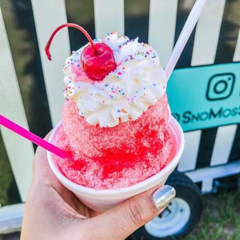 SnoMo's Shaved Ice - Cotton Candy Shaved Ice stuffed with ice cream. - Shaved Ice Near Me - Clermont, Florida
