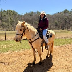 Appalachian Trail Rides - Me & cornbread. Horses are very well trained