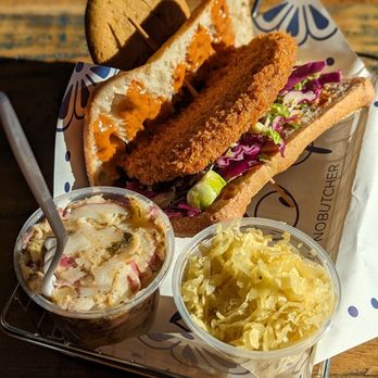 NoButcher - Oktoberfest Schnitzel Sandwich - Deluxe Meal - Delis Near Me - Las Vegas, Nevada NoButcher - Oktoberfest Schnitzel Sandwich - Deluxe Meal - Delis Near Me - Las Vegas, Nevada
