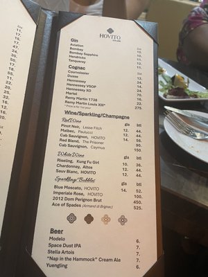 Menu photo 5 Hovito Ultra Lounge Indianapolis, IN