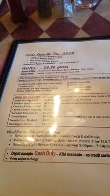 Menu photo 3 Depot Caledonia, WI