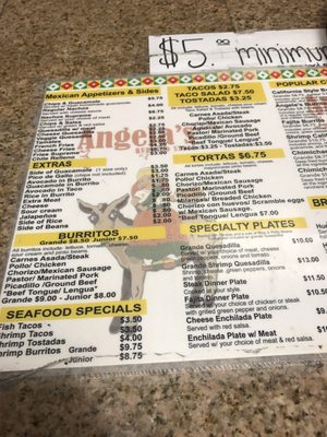 Menu photo 2 Angela's Burrito Style Chicago, IL