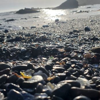 Glass Beach - Glass on beach - Beaches Near Me