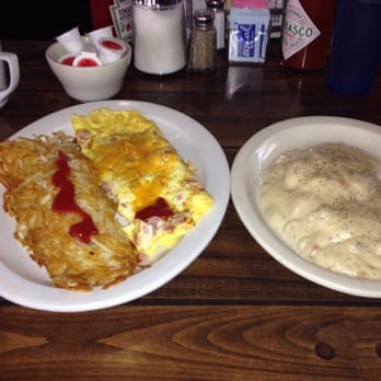 Flippy's Cafe - Incredibly Delicious Ham & Cheese Omelette . With A Side Of Biscuits & Gravy : ) - Diners Near Me - Rodeo, California Flippy's Cafe - Incredibly Delicious Ham & Cheese Omelette . With A Side Of Biscuits & Gravy : ) - Diners Near Me - Rodeo, California