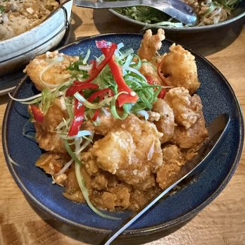 Khao Tiew - Crispy fried shrimp with salted egg - Thai Near Me - San Francisco, California Khao Tiew - Crispy fried shrimp with salted egg - Thai Near Me - San Francisco, California