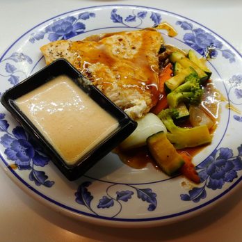 Sushi Train - Hibachi salmon with vegetables - Sushi Bars Near Me - Nashville, Tennessee