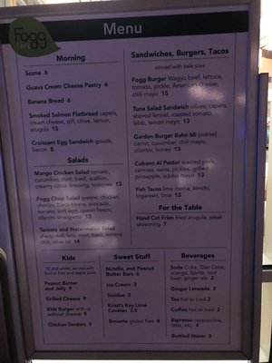 Menu photo 5 Fogg Cafe Naples, FL