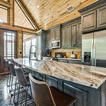 Bravo Custom Cabins - a kitchen with granite countertops - General Contractors Near Me - Broken Bow, Oklahoma Bravo Custom Cabins - a kitchen with granite countertops - General Contractors Near Me - Broken Bow, Oklahoma