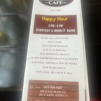 Downtown Cafe Bar & Grill - Menu - American Near Me - El Cajon, California Downtown Cafe Bar & Grill - Menu - American Near Me - El Cajon, California