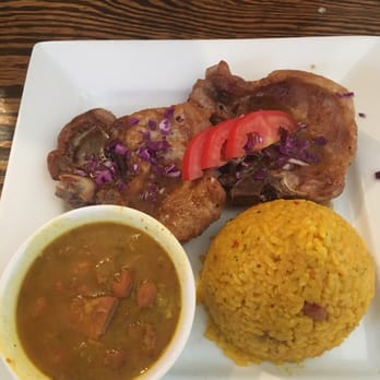 Hierba Fresca Restaurant - Pork Chops w/ yellow rice and beans - Puerto Rican Near Me - Killeen, Texas Hierba Fresca Restaurant - Pork Chops w/ yellow rice and beans - Puerto Rican Near Me - Killeen, Texas