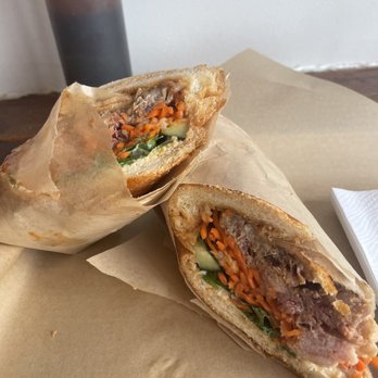 Saigon Beach - Pork Belly Banh Mi Baguette Sandwich - Vietnamese Near Me - Newport Beach, California