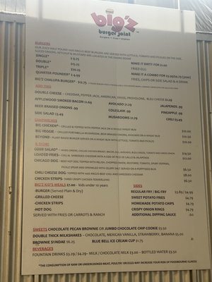 Menu photo 1 Bigz Burger Joint San Antonio, TX Menu photo 1 Bigz Burger Joint San Antonio, TX