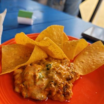 Plaza Mexico - Chori dip and chips comes bigger portion. This is just a shared plate. - Mexican Near Me - North Beach, Maryland Plaza Mexico - Chori dip and chips comes bigger portion. This is just a shared plate. - Mexican Near Me - North Beach, Maryland
