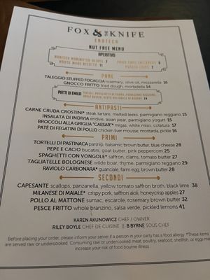 Menu photo 2 Fox & The Knife Boston, MA