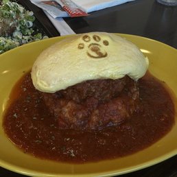 Omurice with tomato ketchup