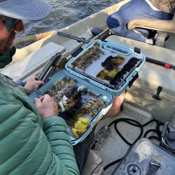 Madison Double R - Danny with his tackle box of streamers...world class guide!