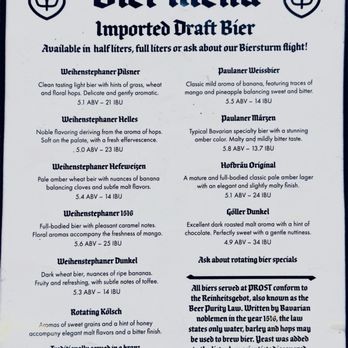 Prost - Bier Menu - German Near Me - Wichita, Kansas