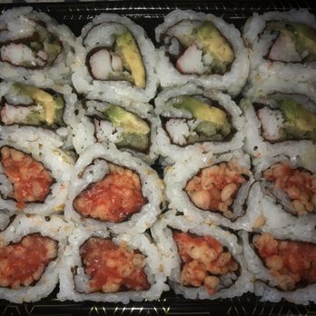 Genkiya Mart - Spicy Salmon + Imitation Crab Avocado Sushi Rolls - International Grocery Near Me - New York, New York Genkiya Mart - Spicy Salmon + Imitation Crab Avocado Sushi Rolls - International Grocery Near Me - New York, New York