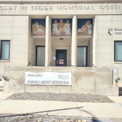 Denver Health - Robert W. Speer Memorial Hospital for Sick Children (1939). Mural by Louise Emerson Ronnebeck (1943, restored 2017). Pavilion I.