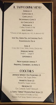 Menu photo 6 IL Tappo Honolulu, HI