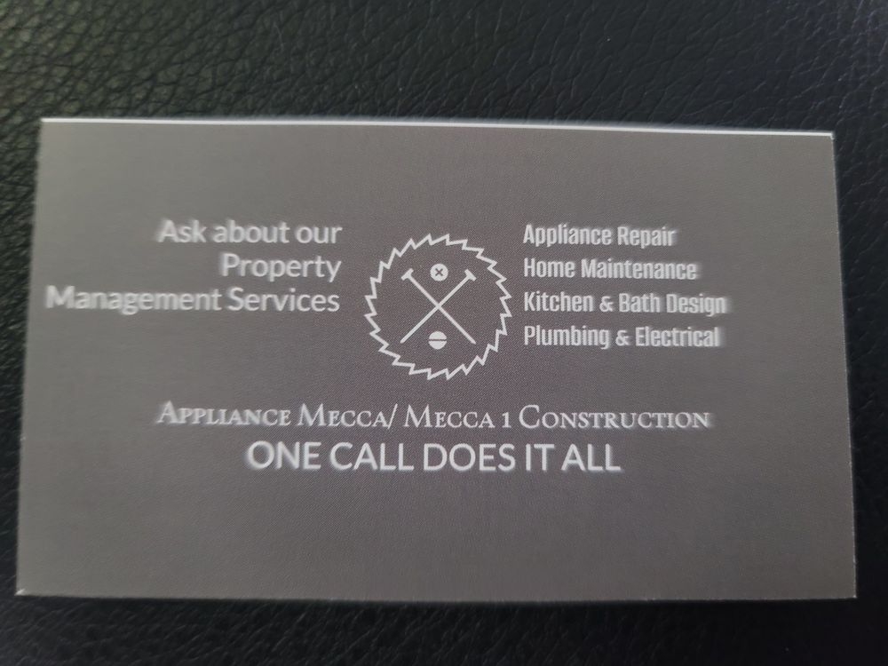 Slide of Appliance Mecca/ Mecca 1 Construction