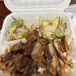 Lebanon Teriyaki - Old salad lettuce and teriyaki chicken