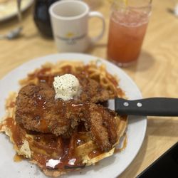 Sunny Street Cafe - Hot honey chicken and waffles