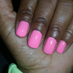 Awesome Nails - Horrible job polishing my nails, streaks everywhere