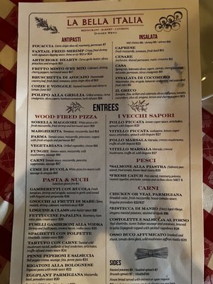 Menu photo 3 La Bella Italia Virginia Beach, VA