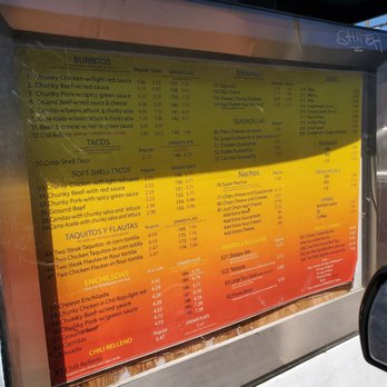 El Taco - a menu for a mexican restaurant - Mexican Near Me - San Pedro, California