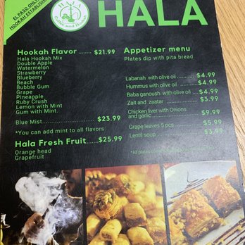 Hala Coffee & Hookah-sweets - menu - Hookah Bars Near Me - El Paso, Texas Hala Coffee & Hookah-sweets - menu - Hookah Bars Near Me - El Paso, Texas
