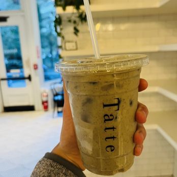 Tatte Bakery & Cafe | Summer St - Black Sesame Iced Latte (Almond Milk) - Breakfast & Brunch Near Me - Boston, Massachusetts Tatte Bakery & Cafe | Summer St - Black Sesame Iced Latte (Almond Milk) - Breakfast & Brunch Near Me - Boston, Massachusetts