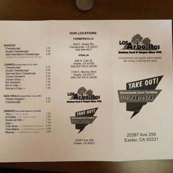 Los Arbolitos - Menu page 2 - Mexican Near Me - Exeter, California Los Arbolitos - Menu page 2 - Mexican Near Me - Exeter, California