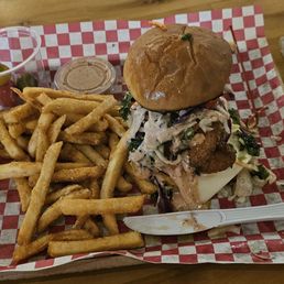 Kukri chicken sandwich combo.