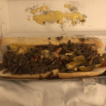 Cleavers - Cheesesteak Hoagie with whiz and Sweet Peppers - Cheesesteaks Near Me - Philadelphia, Pennsylvania
