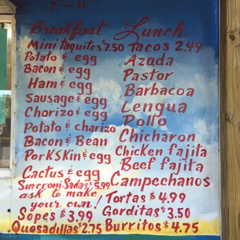 Taquitos El Guero - Menu - Tacos Near Me - Rockport, Texas