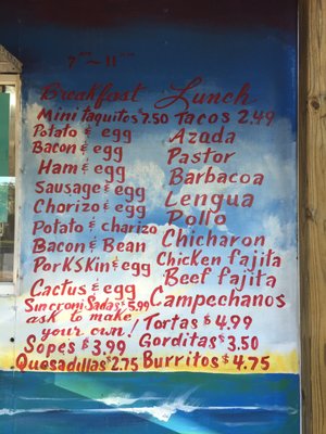 Menu photo 5 Taquitos El Guero Rockport, TX