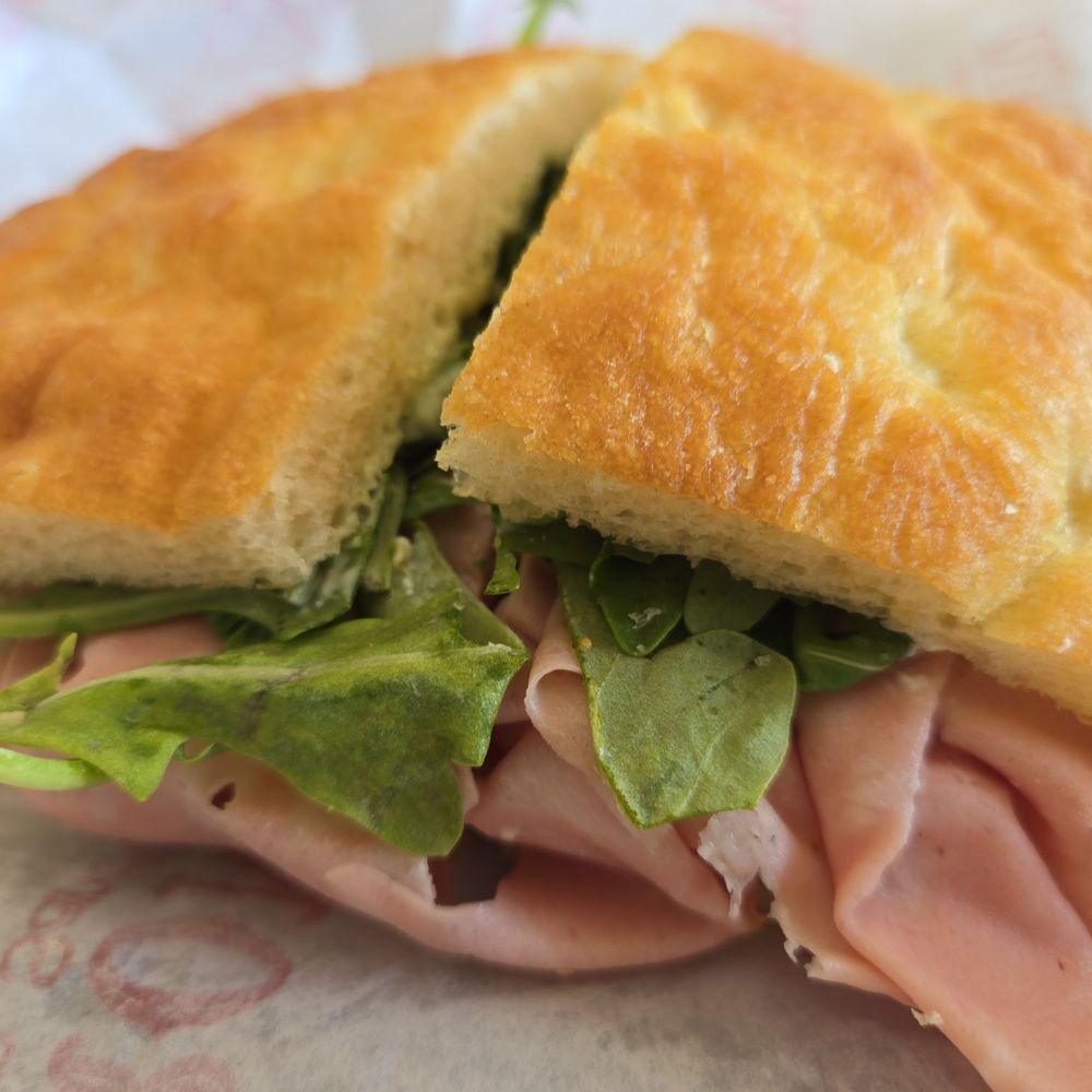 Pronto Italian Sandwiches - #7 The Scorsese w/ Mortadella, Pistachio Cream, Hot Honey Pistachios, and Arugula - Italian Near Me - Des Plaines, Illinois Pronto Italian Sandwiches - #7 The Scorsese w/ Mortadella, Pistachio Cream, Hot Honey Pistachios, and Arugula - Italian Near Me - Des Plaines, Illinois