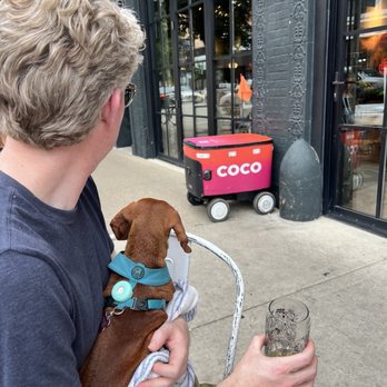 DryHop Brewers - Checking out coco the delivery robot - Breweries Near Me - Chicago, Illinois DryHop Brewers - Checking out coco the delivery robot - Breweries Near Me - Chicago, Illinois