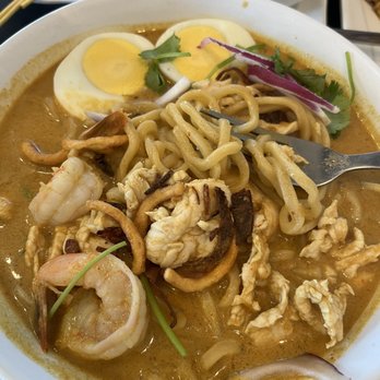 Basil Delight - The noodle selection in the curry laksa surprised me - Thai Near Me - Pleasanton, California