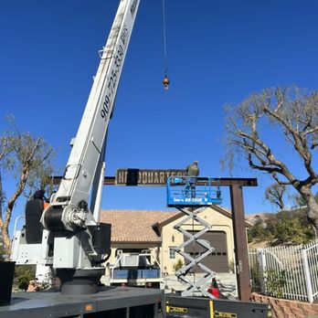 DMS Crane Service - Old ranch sign going back up! - Crane Services Near Me