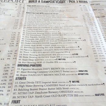 Barrelhouse 101 - Beer menu example - American Near Me - Ventura, California